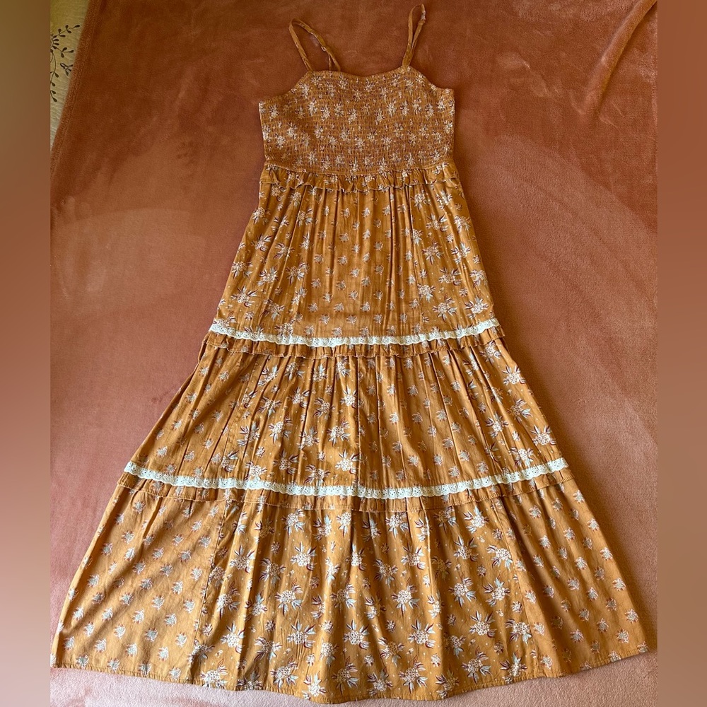 Print Orange Dress